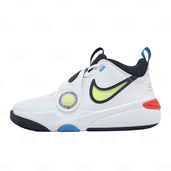 Ninos Nike Team Hustle D 11 Blanco Carmesi Brillante - DV8996-105