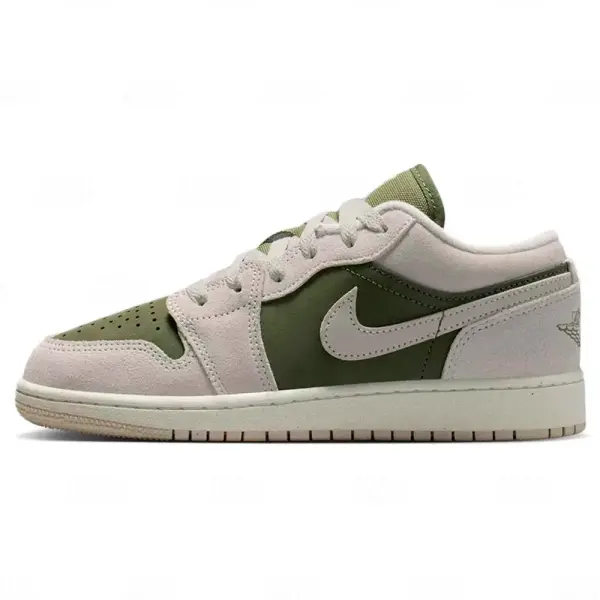 Juvenil Jordan 1 Low SE Medium Olive Sail (HV4396-201)