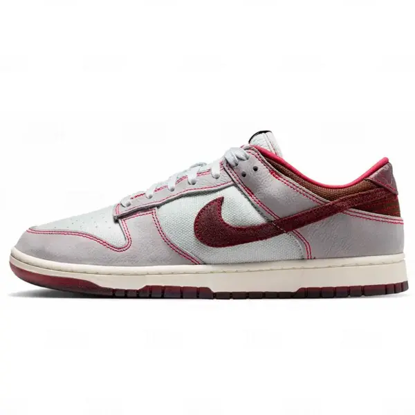 Nike Varon Dunk Low Retro SE (Pure Platinum/ Wolf Grey/ Team Red/ Burgundy Crush) (IH1942-001)