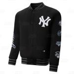Varisty Jacket Varon Mlb New York Yankees Fexpro Mlbjk524205 Bk1 - MLBJK524205-BK1